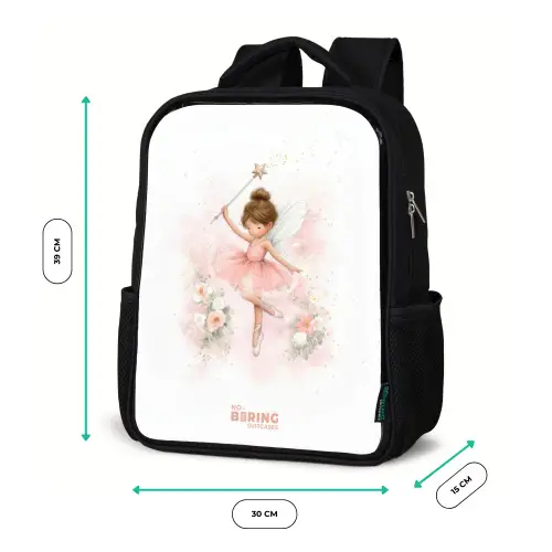 Ballerina fee in roze Rugzak - Zwart middel -productfoto_formaten
