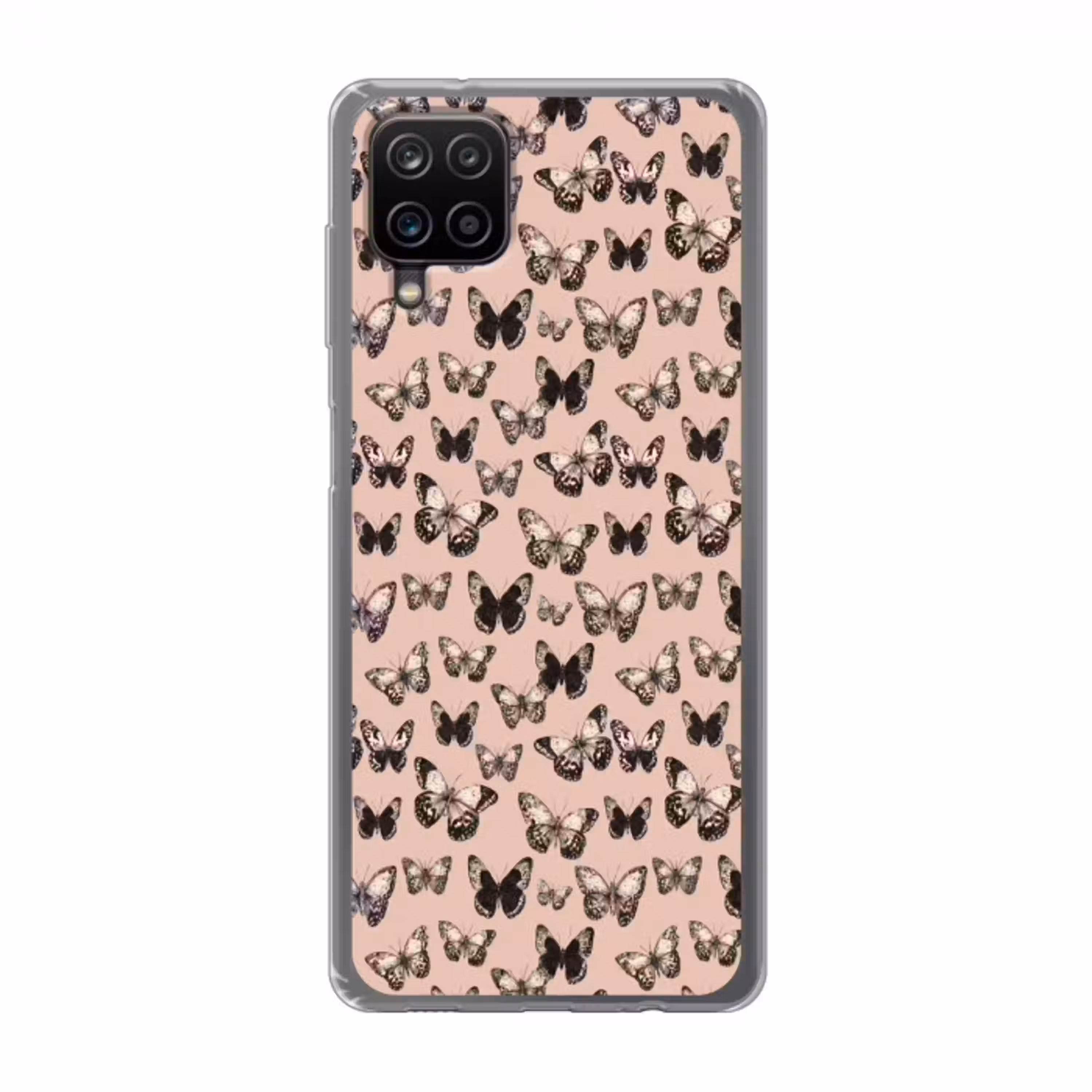 Tijdloos - Vlinders - Perzik Telefoonhoesje Samsung Galaxy A12 klein 372 -3d