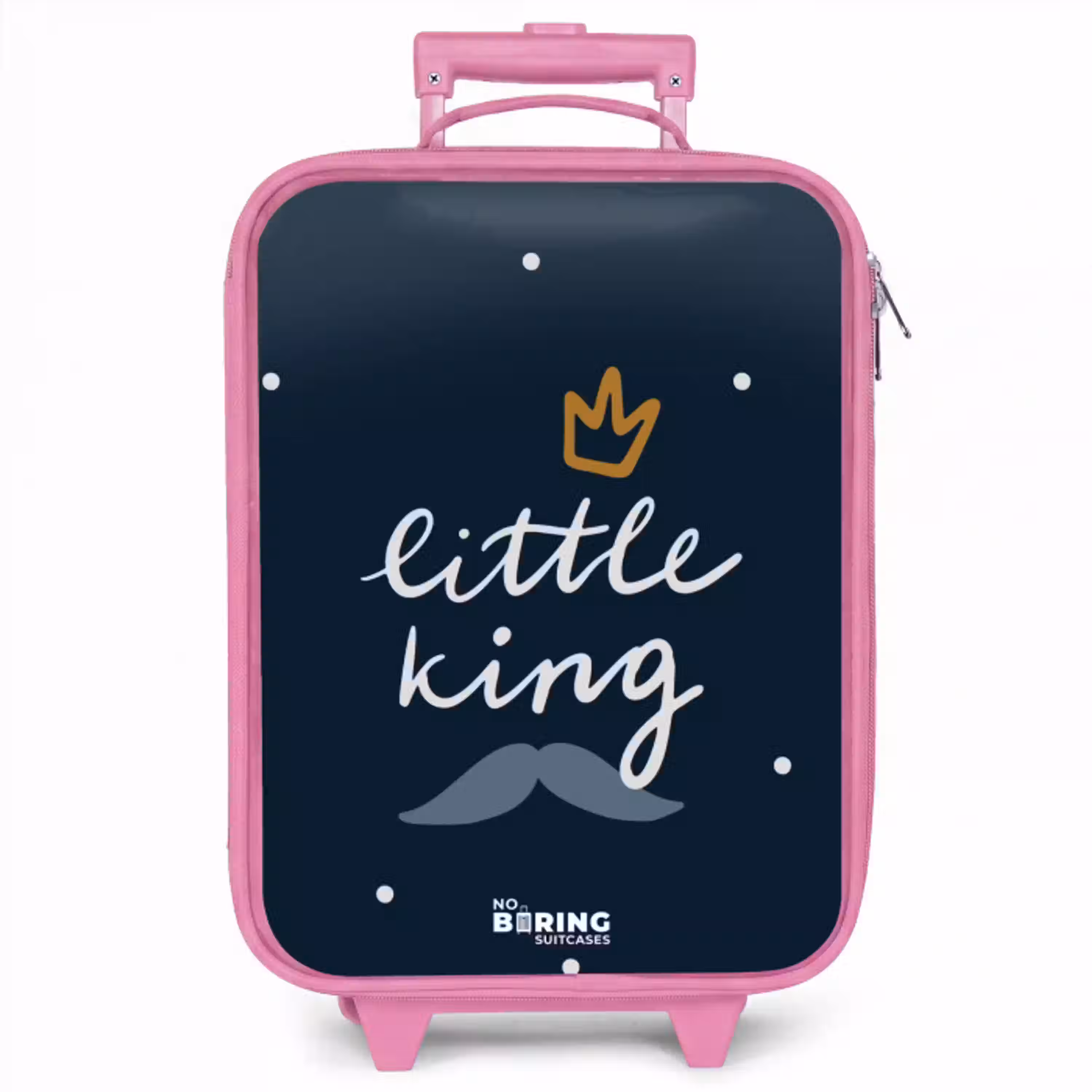 Little king met stippen Kinderkoffer - Roze klein -zzz_website3d
