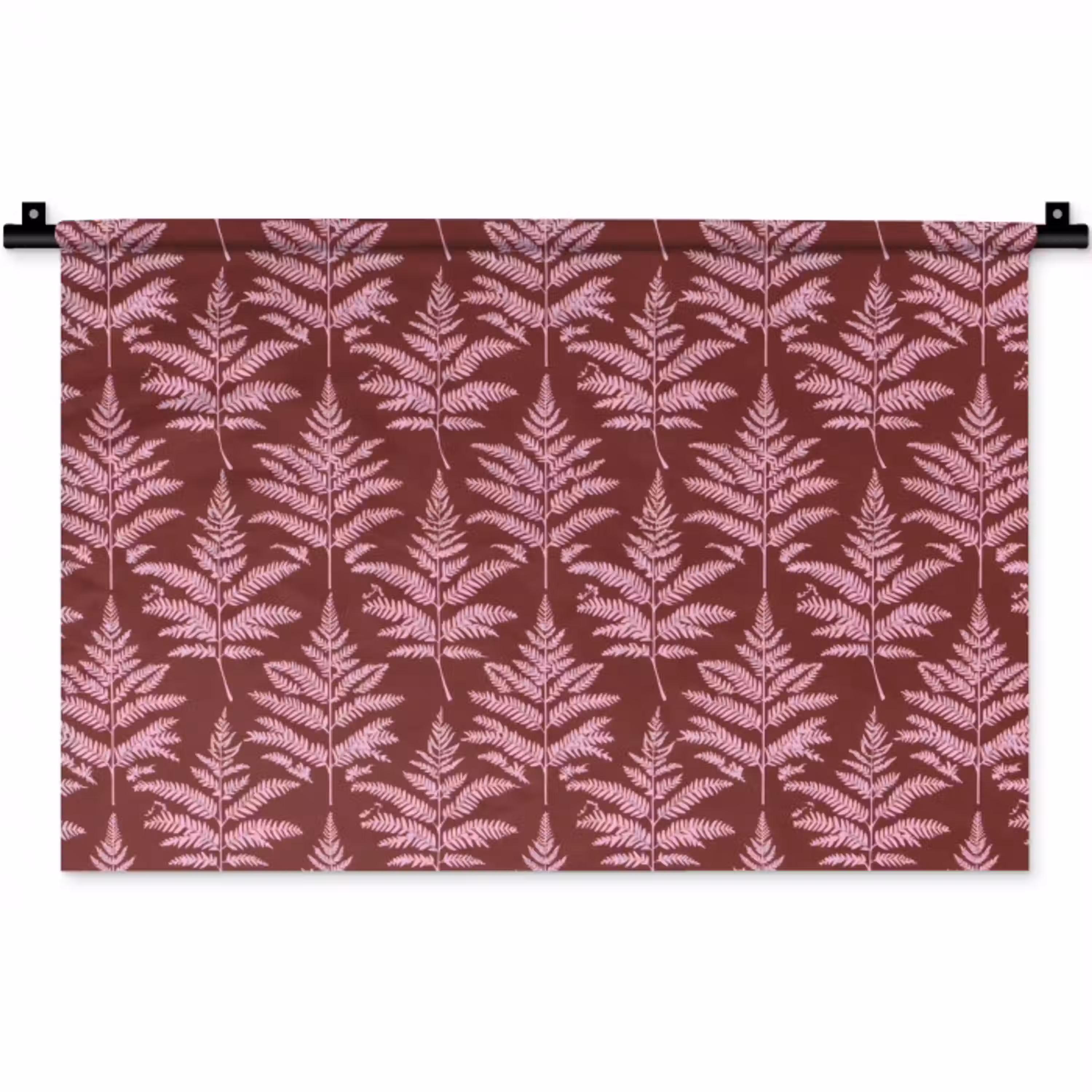 Blad - Patroon - Paars Wandkleed katoen klein 269 -zz3d