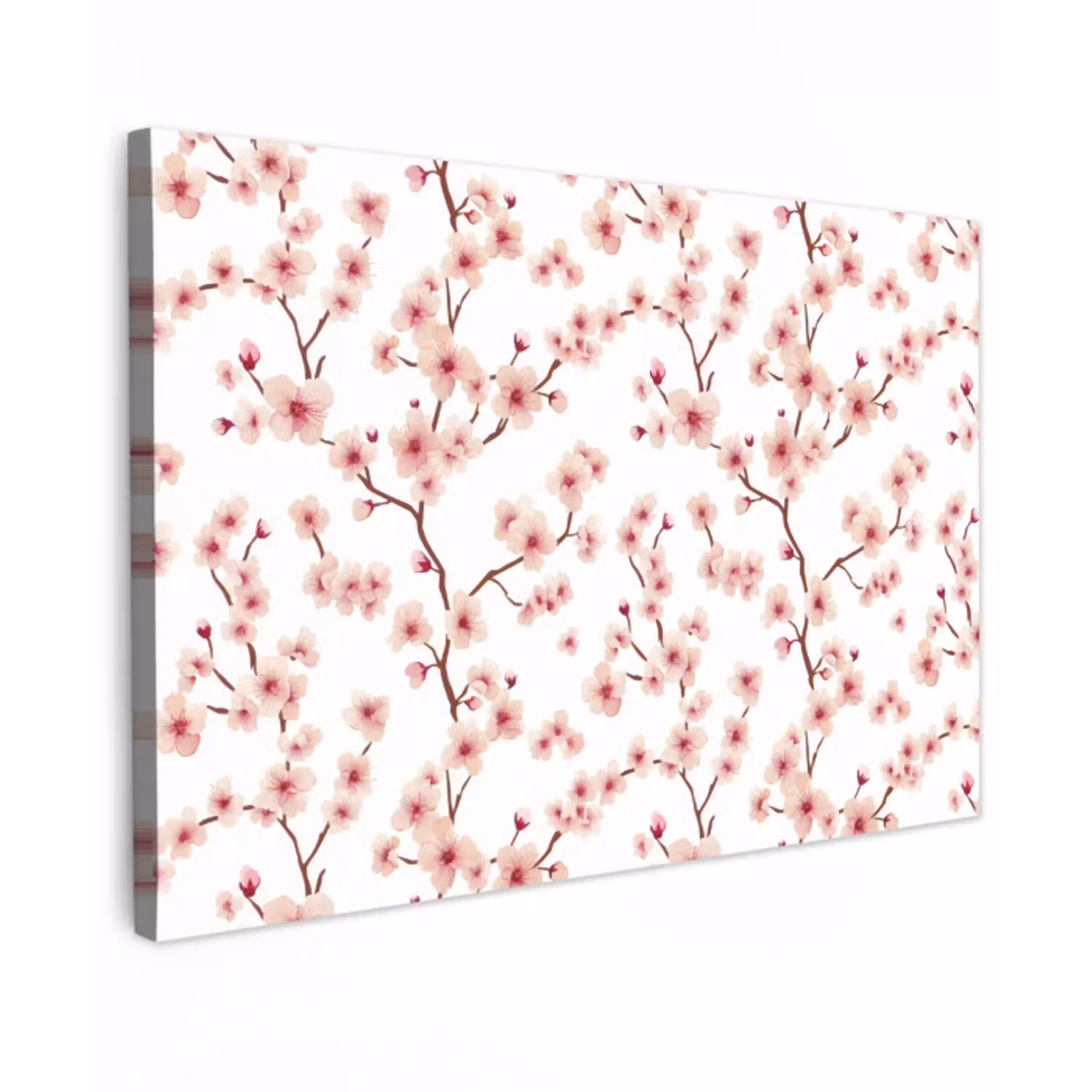 Kersenbloesem - Takken - Roze Tuinposter op houten frame 2 cm dik klein 845 -3d