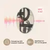 Cirkels - Balken - Zwart - Abstract Akoestische PET Vilt - Rond klein -USP_NL