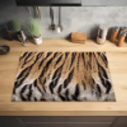 Tijgervacht - Klassiek - Zwart Inductie beschermer vinyl 3mm klein -sfeer5