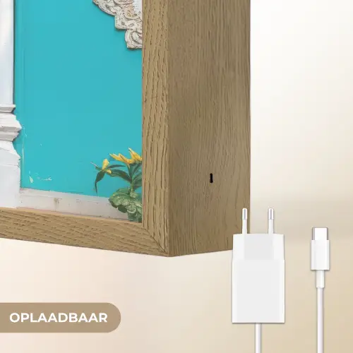 Zuilen - Sierlijke - Deur - Blauw Light Box met batterij (Wandlamp) middel -USP_websiteoplaadbaarNL
