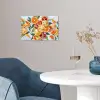 Schijfjes - Fruit - Oranje - Mozaïek poster papier klein -sfeer3