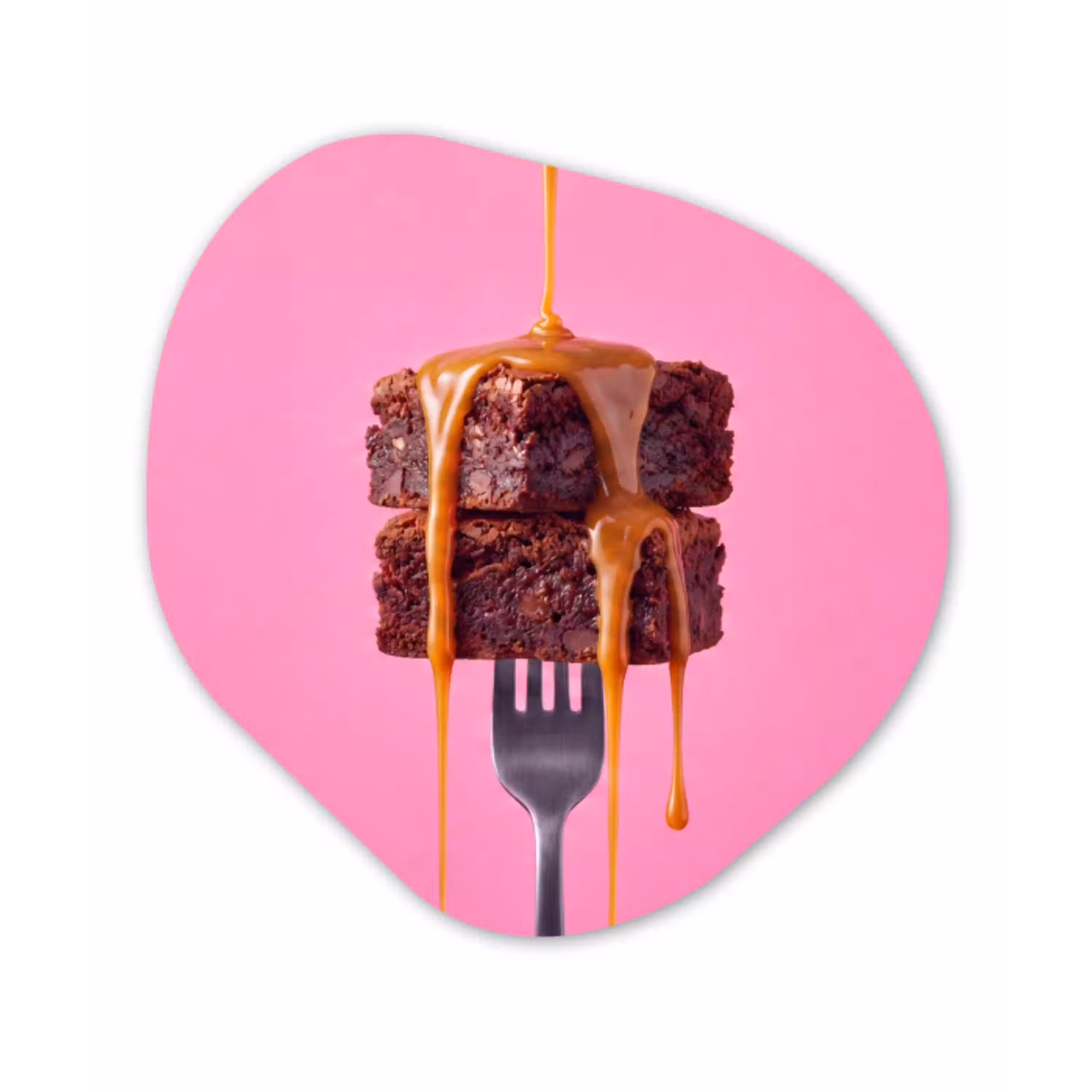 Brownie - Karamel - Eten Wandcirkel Organisch Forex 3mm klein -3d