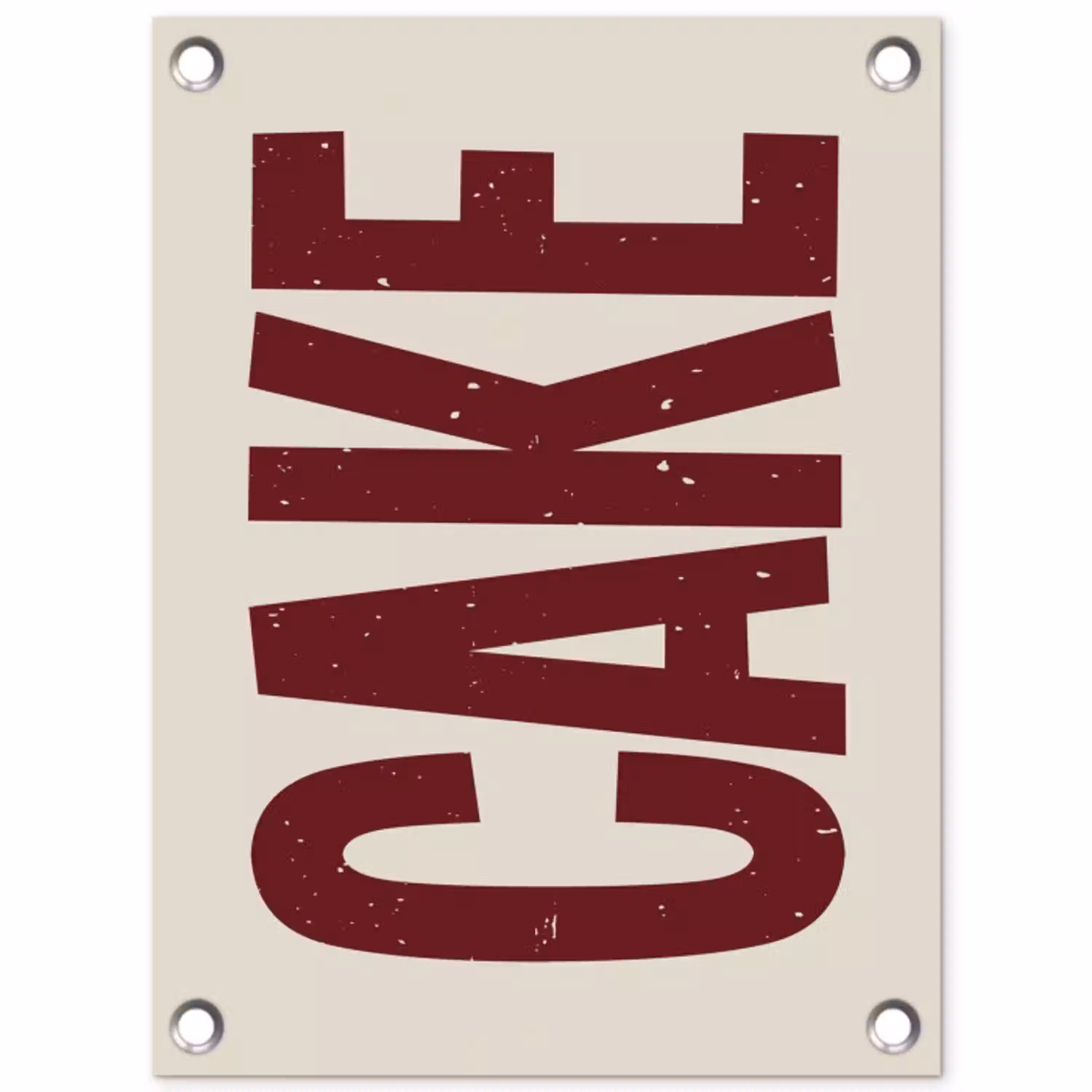 Red - Cake - Decoratie - Eten tuinposter los doek klein -3d