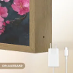 Bloem - Bloesems - Roze - Abstract Light Box met batterij (Wandlamp) middel -USP_websiteoplaadbaarNL