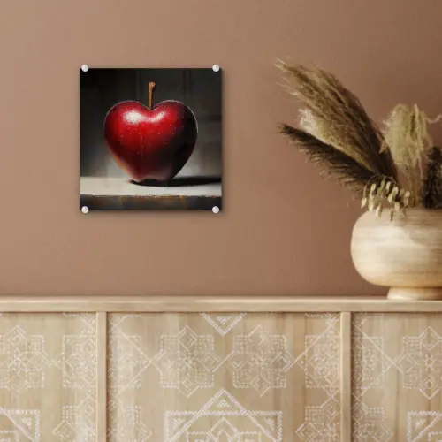 Apple - Hart - Rood plexiglas 5mm klein -sfeer5