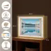 Landschap - Winter - Meer - Bergen - Uitzicht - Doorkijk - Licht Light Box met batterij (Wandlamp) middel -USP_websiteoverzichtNL