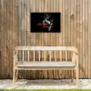 Wijn - Vrouw - Neon - Quote Tuinposter op houten frame 2 cm dik klein -sfeer4