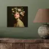 Bloemenstilte - Vrouw - Portret aluminium wit klein -sfeer2