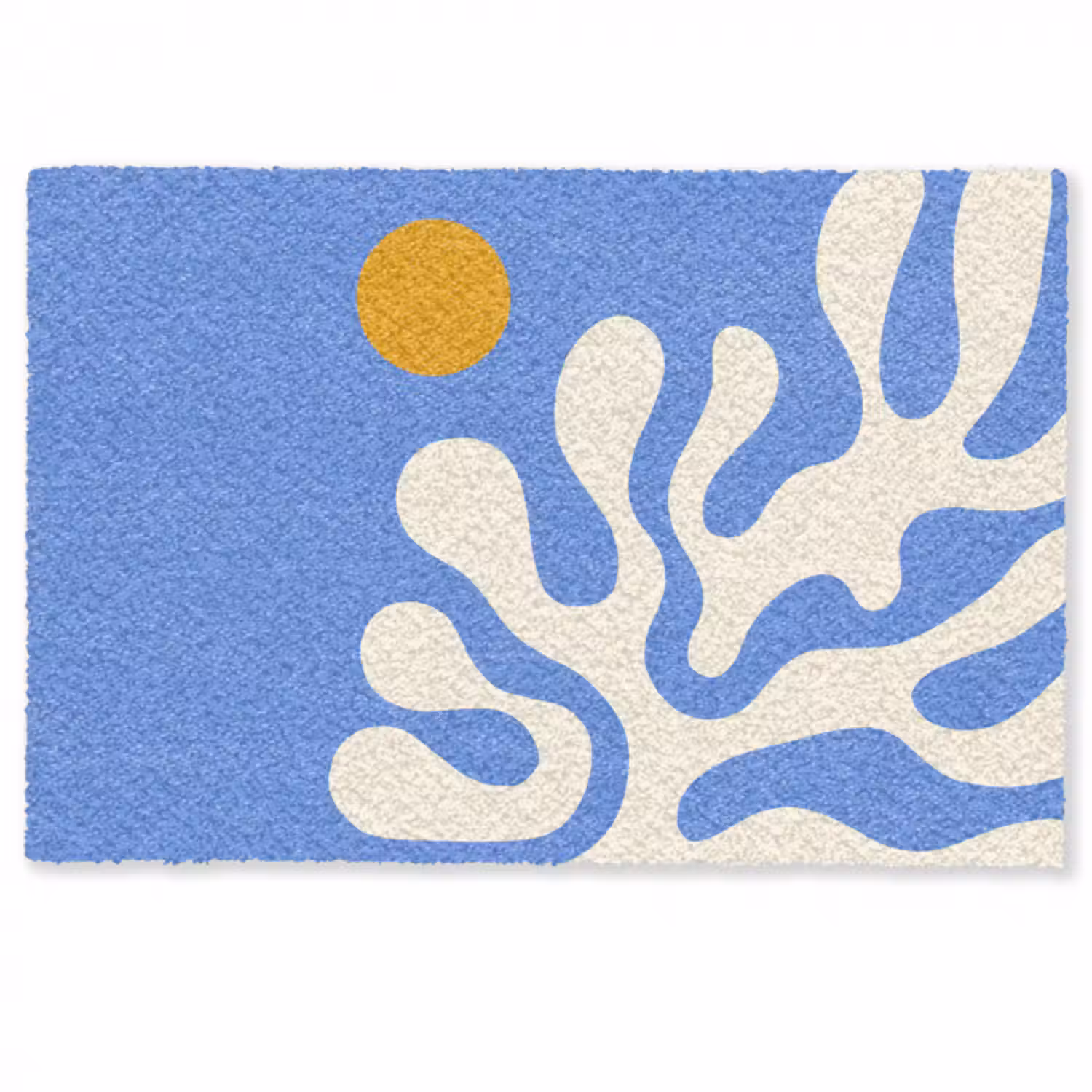 Fußmatte - Minimalistisch - Organisches Muster - Blau