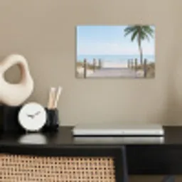 Palmbomen - Pad - Horizon poster papier klein -sfeer1