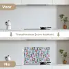 Laarzen - Patroon - Disco keuken achterwand spatscherm klein 900 -voor_na_NL