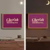 Cherish every moment - Cocktailglas - Bordeaux Light Box met batterij (Wandlamp) middel -sfeer3