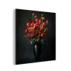 Boeket - Tulpen - Vaas - Rood aluminium wit klein -3d