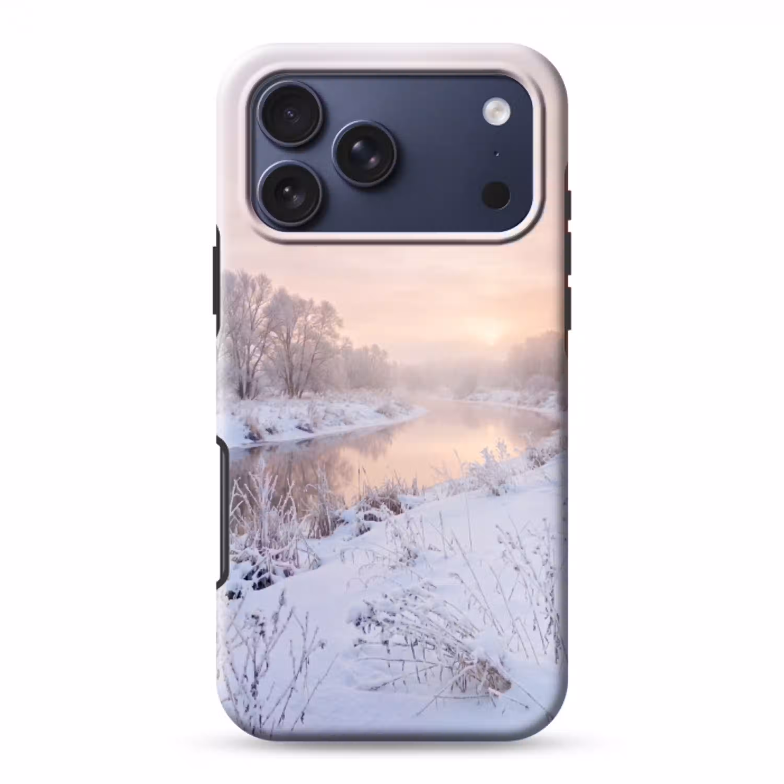 Rivier - Winter - Landschap - Sneeuw - Zonsopgang Toughcase MagSafe Apple iPhone 17 Pro Max klein -3d