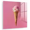 Hoorntje - Schepijs - Roze plexiglas 5mm klein -zzzproduct_nieuw