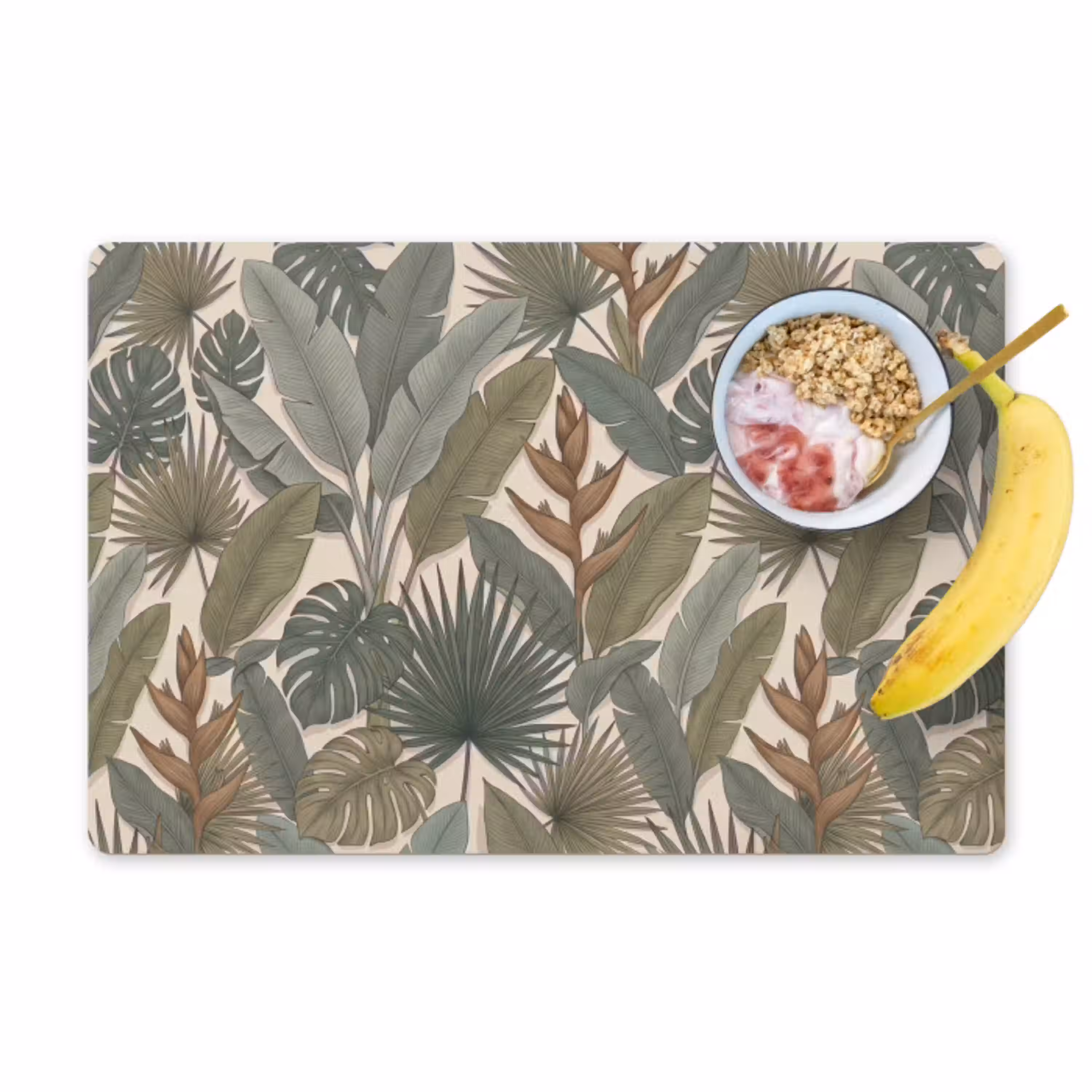 Planten - Tropisch - Natuur - Illustratie - Groen Placemat vinyl groot -zzzproduct_Kitchenyeah-website