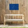 Verf - Strepen - Blauw Tuinposter op houten frame 2 cm dik klein 845 -sfeer4
