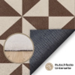 Patroon - Bruin - Vlakken - Driehoek Vloerkleed Rechthoek klein -uniquesellingpoint_antislip_DE_DE