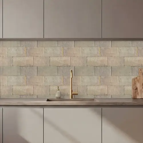 Hardstenen - Zandsteen - Geel keuken achterwand 2 middel 871 zz_3dshopping