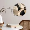 Abstract - Vormen - Modern - Beige Wandcirkel kunststof plaat 5mm dik klein -sfeer4