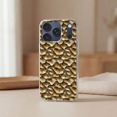 Abstract - Antiek - Goud Telefoonhoesje iPhone 17 Pro klein 878 -sfeer2