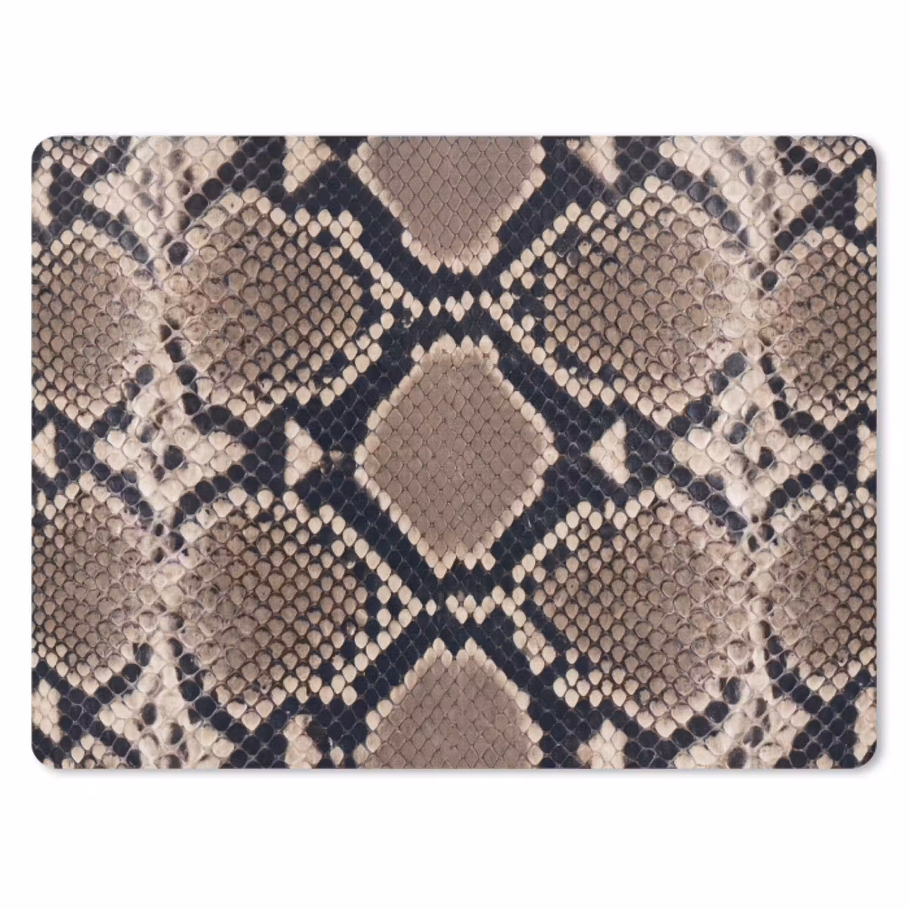 Slangenprint - Python - Bruin muismat rubber klein -3d