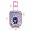 Paars Pluizig Vriendje met Madelief Kinderkoffer - Roze klein -productfoto_formaten