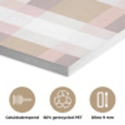 Ruitpatroon - Aardetinten - Minimalistisch PET vilt klein 837 -closeup_NL