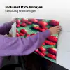 Aardbeien - Rood - Groen - Kroontjes Inductie beschemer met haakjes klein 777 -ky-ophangen-nl