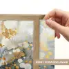 Boom - Modern - Abstract - Goud - Zwart - Wit Light Box met batterij (Wandlamp) middel -USP_websiteprintNL