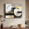 Abstract - Goud - Zilver - Vormen - Aesthetic Textielframe - compleet frame klein -sfeer3