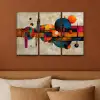 Kleurrijk - Geometrisch - Abstract - Aesthetic Canvas - Meerluiken 3 luik klein -sfeer2