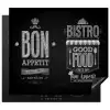 Bistro's Zwarte Bord Inductie beschermer vinyl 3mm middel -3d