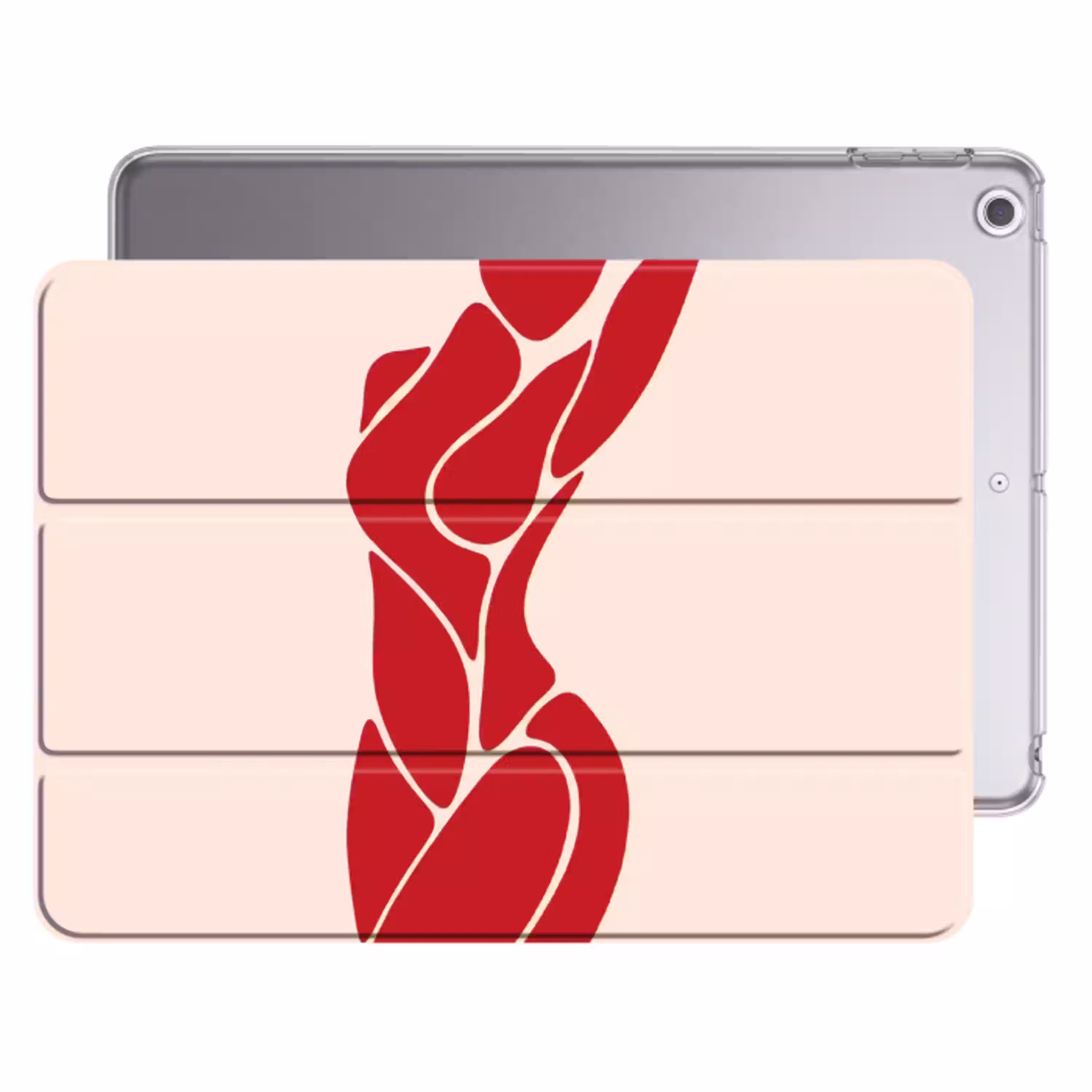 Vrouw - Figuur - Abstract - Modern - Rood Apple iPad 2017 middel -threedimensional_3d_global