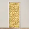 Zebra - Klassiek - Oker - Geel deurposter klein 289 -3d_beige