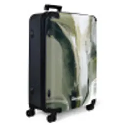 Natuur - Abstract - Groen - Penseelstreken NBS - Large koffer - Volwassenen Unisex groot -product1
