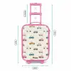 Kleurrijke retro autootjes Kinderkoffer - Roze klein -productfoto_formaten