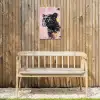 Zwart - Panter - Roze - Abstract Tuinposter op houten frame 2 cm dik klein -sfeer4