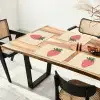 Aardbei - Minimalistisch - Rood - Fruit Placemat vinyl groot -zzsfeer4_Kitchenyeah-website
