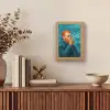 Portret - Klassiek - Blauw Light Box met kabel (Tafellamp) klein -sfeer2