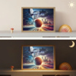 Basketbal - Sport  - Basket - Stad Light Box met batterij (Wandlamp kind) middel -sfeer3_kind