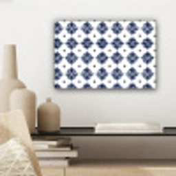 Tegelmotief - Blauw - Wit - Bloem canvas 2cm klein 34 -sfeer6