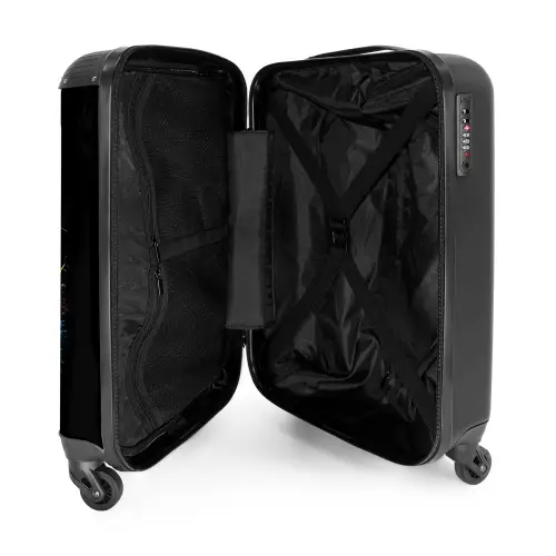 Kleurrijke wielrenner met verf NBS - Handbagage koffer - Unisex middel -binnenkant