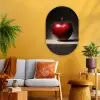 Apple - Hart - Rood Wandcirkel Ovaal Glas middel -sfeer4