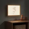 Meisje - Voetbal - Beige Light Box met batterij (Wandlamp kind) middel -sfeer5_kind