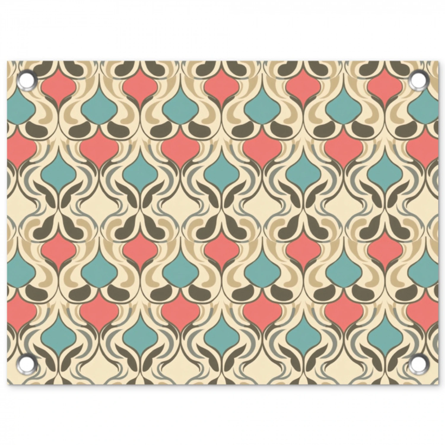 Barok - Retro - Kleurrijk tuinposter los doek klein 239 -3d